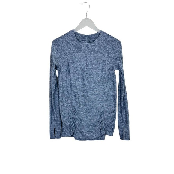 Athleta 1/4 Zip Long Sleeve Running Top in gray Size Small - Picture 1 of 10